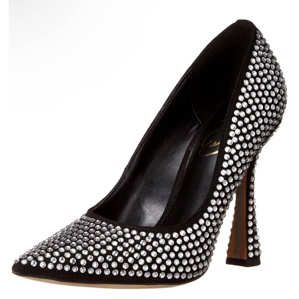 Sam Edelman Antonia Black Glitz I3397M1001 Women's Size 8.5 Rhinestones Disco